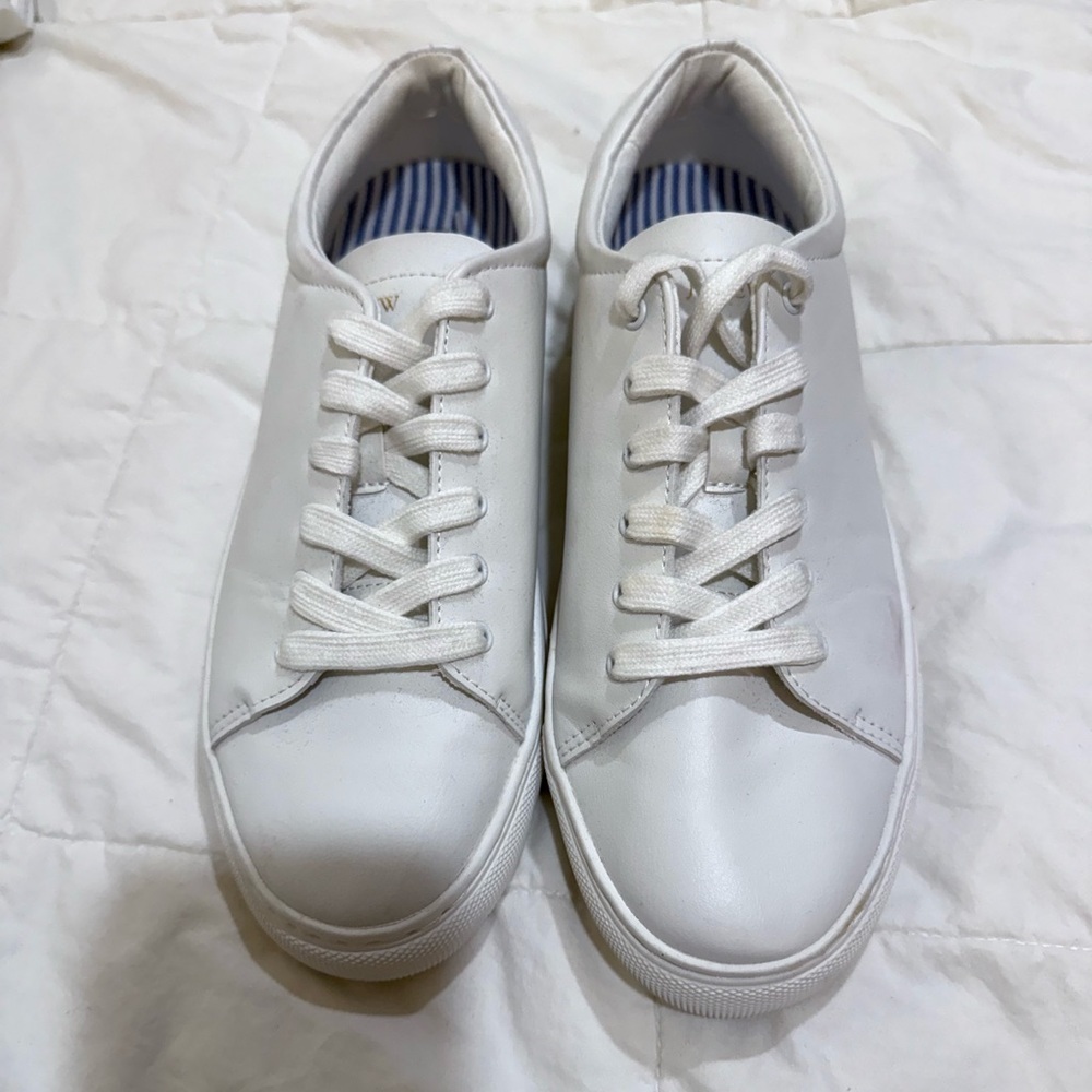 J. Crew Factory White Low-Top Road Trip Sneakers